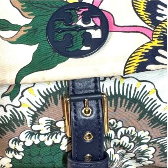 Tory Burch Rare Tilda Medium Printed Nylon Crossbody with COA - Picture 4 of 17